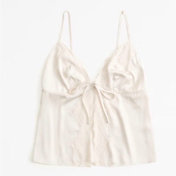 Abercrombie & Fitch Sky Blue Lace and Satin Sleep Pajama Set - Picture 9 of 10